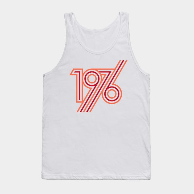 1976 style 70`s red orange line Tank Top by VyacheslavKolb